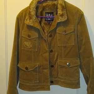 Esprit faux fur lined jacket